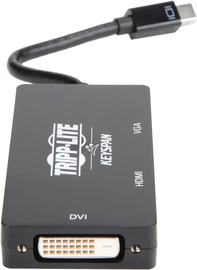 Alt view image 4 of 6 - Tripp Lite Mini DisplayPort 1.2 to VGA/DVI/HDMI Adapter Converter 4K Black (P137-06N-HDVK6B)