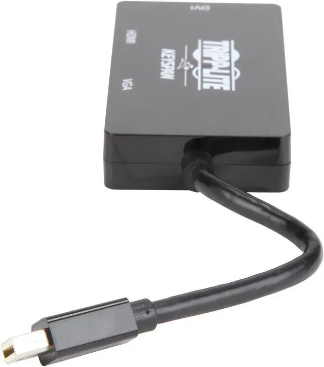 Alt view image 6 of 6 - Tripp Lite Mini DisplayPort 1.2 to VGA/DVI/HDMI Adapter Converter 4K Black (P137-06N-HDVK6B)