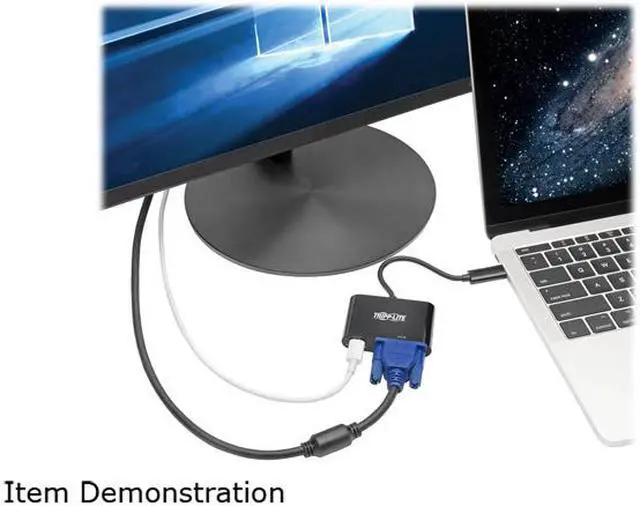 Alt view image 8 of 8 - Tripp Lite USB C to VGA Adapter w/PD Charging 1080p Black USB Type C to VGA (U444-06N-VB-C)