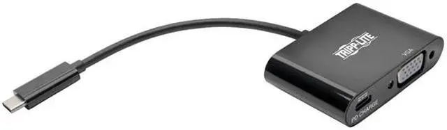 Alt view image 3 of 8 - Tripp Lite USB C to VGA Adapter w/PD Charging 1080p Black USB Type C to VGA (U444-06N-VB-C)