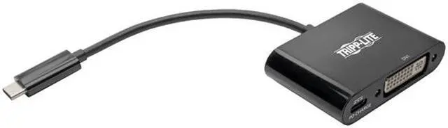 Alt view image 3 of 8 - Tripp Lite USB C to DVI Adapter w/PD Charging 1080p Black USB Type C to DVI (U444-06N-DB-C)
