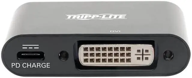 Alt view image 4 of 8 - Tripp Lite USB C to DVI Adapter w/PD Charging 1080p Black USB Type C to DVI (U444-06N-DB-C)
