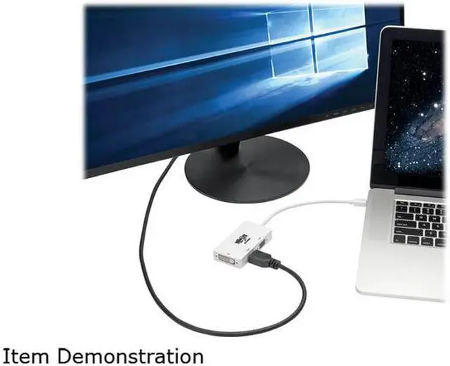Alt view image 14 of 13 - Tripp Lite Mini DisplayPort to VGA/DVI/HDMI Adapter Converter mDP 6in White (P137-06N-HDVW)