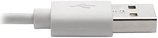 Alt view image 6 of 7 - Tripp Lite Lightning to USB Sync Charge Right-Angle iPhone iPad White 6ft (M100-006-LRA-WH)