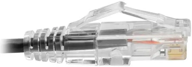 Alt view image 4 of 4 - Tripp Lite Cat6 Gigabit Patch Cable Snagless UTP RJ45 Molded Slim Black 1ft (N201-S01-BK)