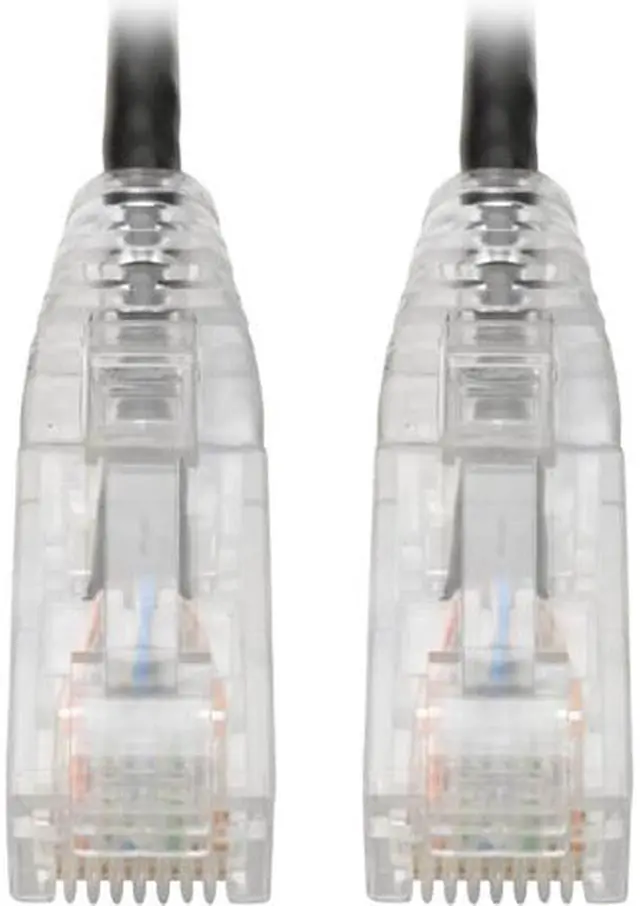 Main image of Tripp Lite Cat6 Gigabit Patch Cable Snagless UTP RJ45 Molded Slim Black 2ft (N201-S02-BK)