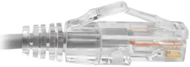 Alt view image 4 of 4 - Tripp Lite Cat6 Gigabit Patch Cable Snagless UTP RJ45 Molded Slim Gray 1ft (N201-S01-GY)