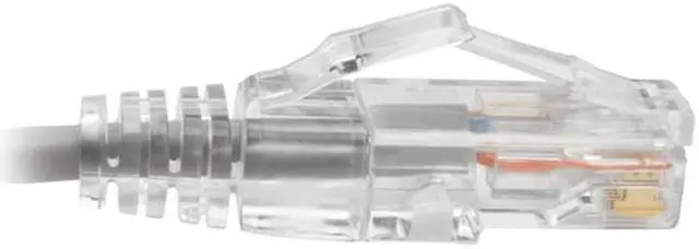 Alt view image 4 of 4 - Tripp Lite Cat6 Gigabit Patch Cable Snagless UTP RJ45 Molded Slim Gray 3ft (N201-S03-GY)