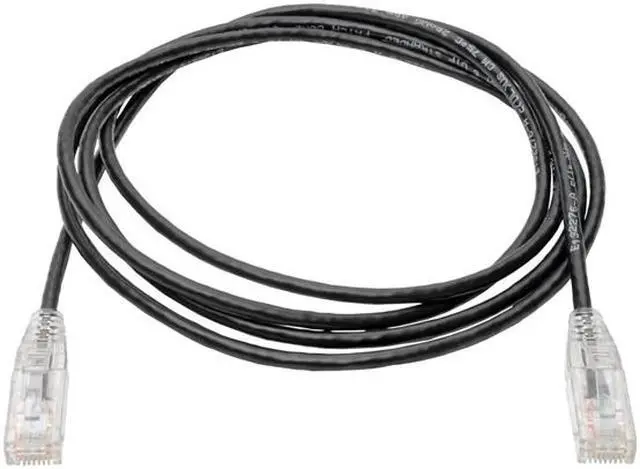 Alt view image 2 of 4 - Tripp Lite Cat6 Gigabit Patch Cable Snagless UTP RJ45 Molded Slim Black 7ft (N201-S07-BK)