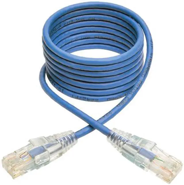Alt view image 2 of 5 - Tripp Lite Cat6 Gigabit Patch Cable Snagless UTP RJ45 Molded Slim Blue 7ft (N201-S07-BL)