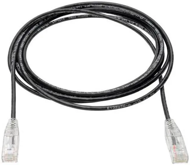 Alt view image 2 of 4 - Tripp Lite Cat6 Gigabit Patch Cable Snagless RJ45 Molded Slim Black 10ft (N201-S10-BK)