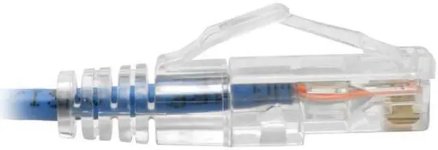 Alt view image 4 of 4 - Tripp Lite Cat6 Gigabit Patch Cable Snagless UTP RJ45 Molded Slim Blue 10ft (N201-S10-BL)
