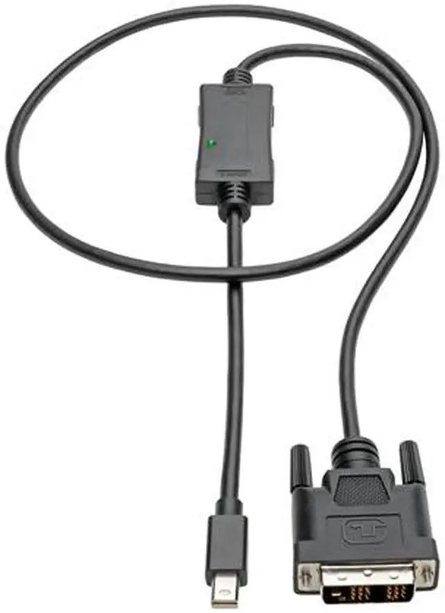 Alt view image 2 of 7 - Tripp Lite Mini DisplayPort to DVI Adapter Cable M/M 1080p mDP to DVI 3ft (P586-003-DVI)