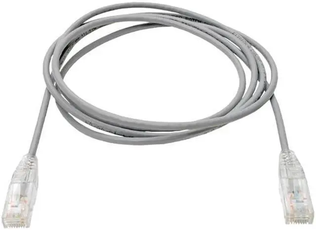 Alt view image 2 of 4 - Tripp Lite Cat6 Gigabit Patch Cable Snagless UTP RJ45 Molded Slim Gray 7ft (N201-S07-GY)