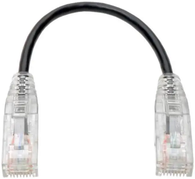 Alt view image 2 of 4 - Tripp Lite Cat6 Gigabit Patch Cable Snagless RJ45 Molded Slim Black 6in (N201-S6N-BK)