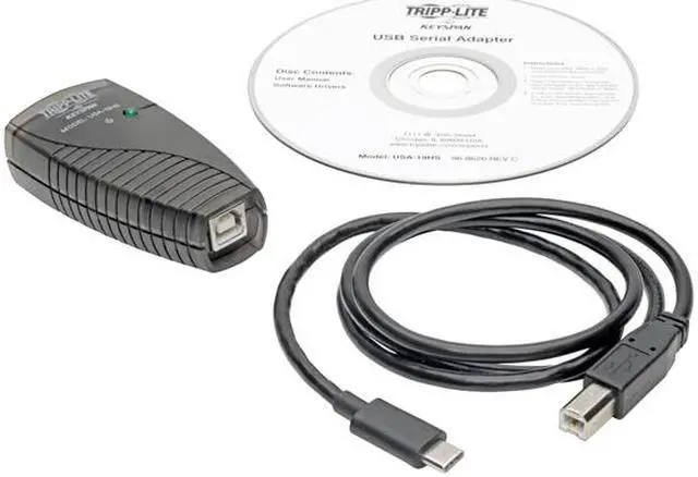 Alt view image 5 of 5 - Tripp Lite Keyspan High Speed USB C to Serial Adapter DB9 3ft USB Cable TAA (USA-19HS-C)