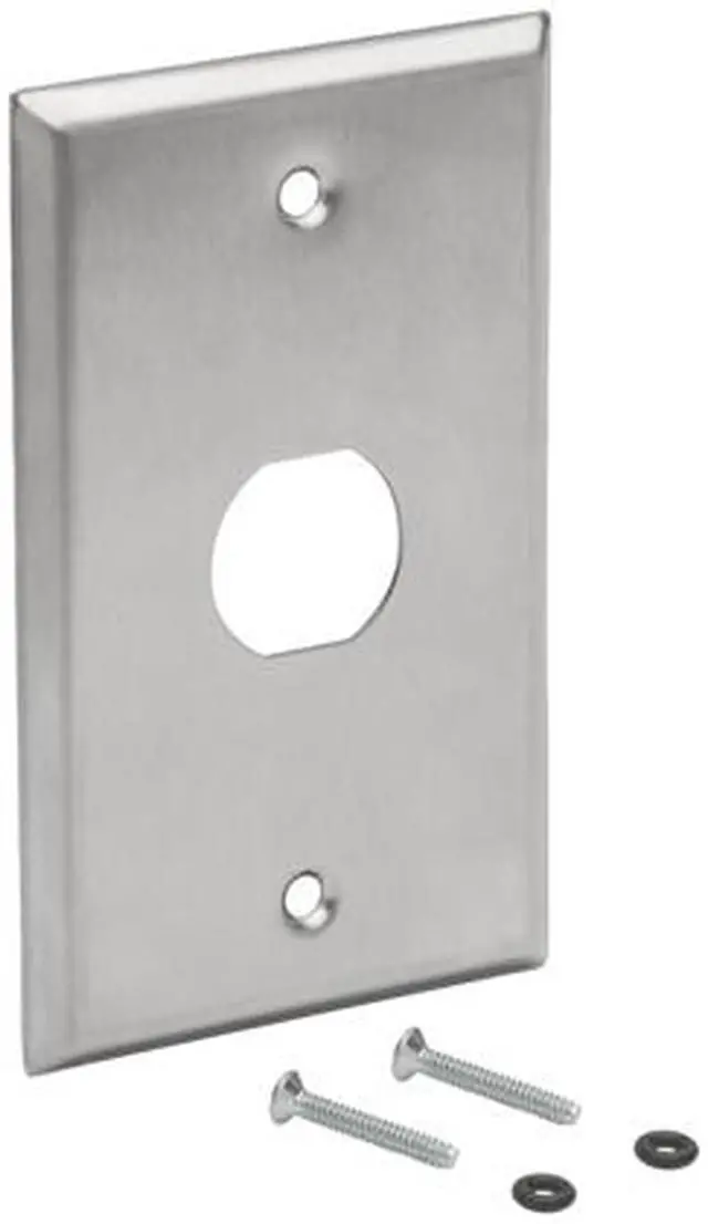 Alt view image 4 of 5 - Tripp Lite RJ45 Bulkhead Wall Plate 1 Cutout Industrial Metal Single Gang (N206-FP01-IND)