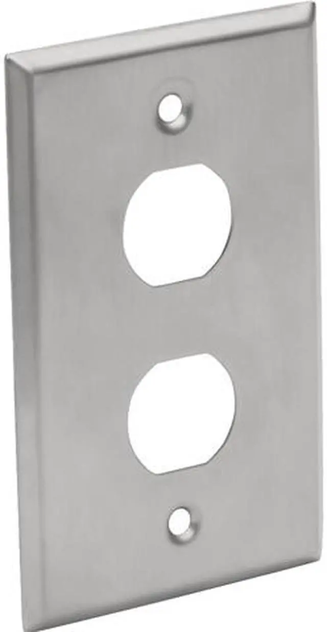Main image of Tripp Lite RJ45 Bulkhead Wall Plate 2 Cutouts Industrial Metal Single Gang (N206-FP02-IND)
