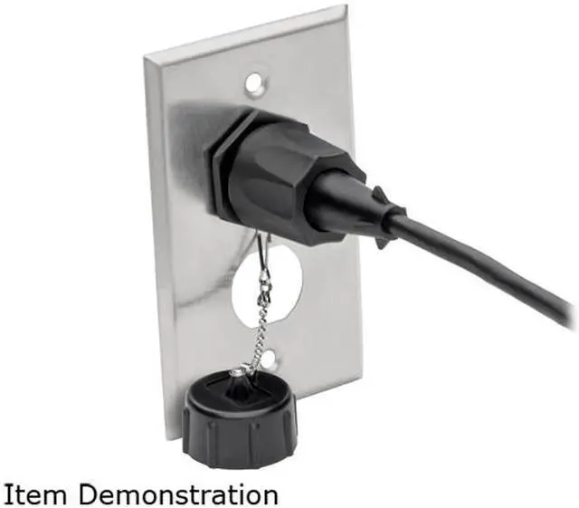 Alt view image 5 of 5 - Tripp Lite RJ45 Bulkhead Wall Plate 2 Cutouts Industrial Metal Single Gang (N206-FP02-IND)