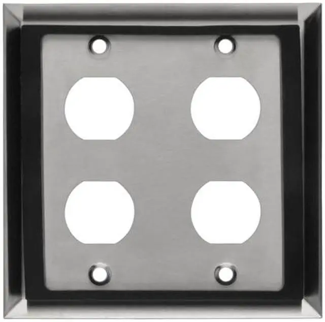 Alt view image 3 of 5 - Tripp Lite RJ45 Bulkhead Wall Plate 4 Cutouts Industrial Metal Single Gang (N206-FP04-IND)