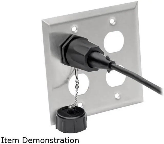 Alt view image 5 of 5 - Tripp Lite RJ45 Bulkhead Wall Plate 4 Cutouts Industrial Metal Single Gang (N206-FP04-IND)