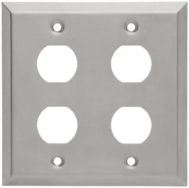 Alt view image 2 of 5 - Tripp Lite RJ45 Bulkhead Wall Plate 4 Cutouts Industrial Metal Single Gang (N206-FP04-IND)