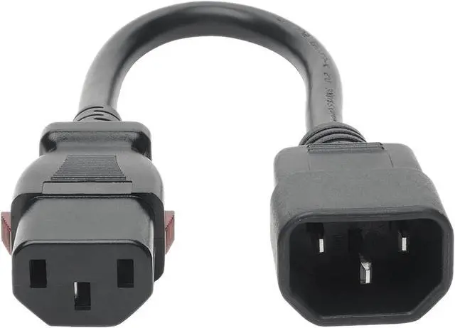 Alt view image 2 of 5 - Tripp Lite Power Extension Cord Cable C14 to Locking C13 M/F 18 AWG 10A 1ft (P004-L01)