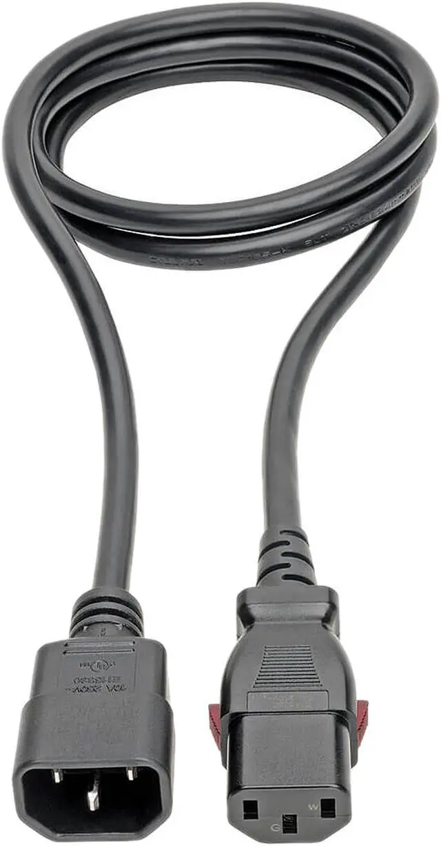Alt view image 2 of 5 - Tripp Lite Power Extension Cord Cable C14 to Locking C13 M/F 18 AWG 10A 4ft (P004-L04)