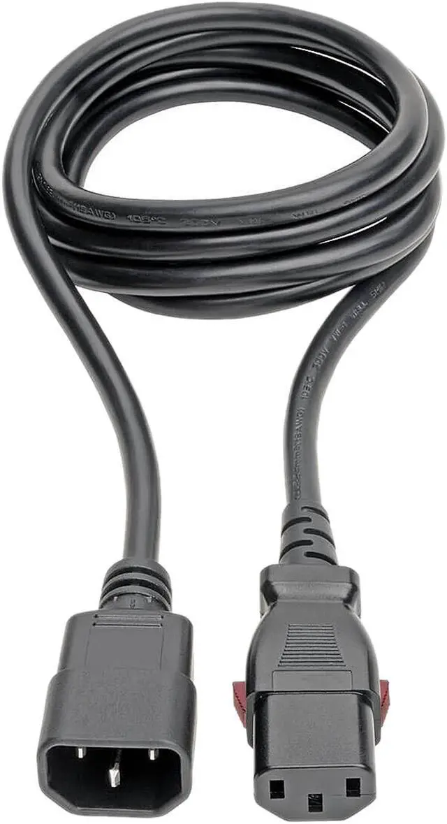 Alt view image 2 of 5 - Tripp Lite Power Extension Cord Cable C14 to Locking C13 M/F 18 AWG 10A 6ft (P004-L06)