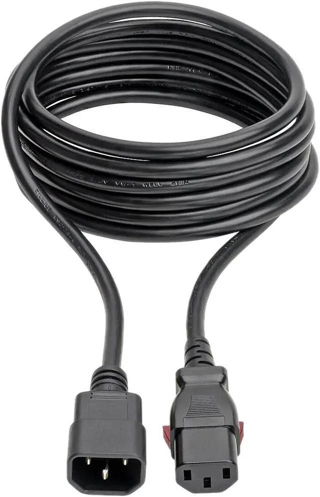 Alt view image 2 of 5 - Tripp Lite Power Extension Cord Cable C14 to Locking C13 M/F 18AWG 10A 10ft (P004-L10)