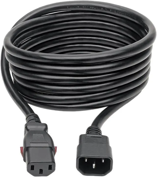 Alt view image 2 of 5 - Tripp Lite Power Extension Cord Heavy Duty C14 to Locking C13 M/F 15A 10ft (P005-L10)