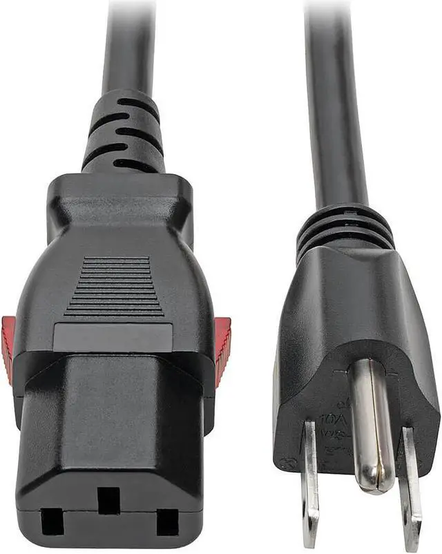 Main image of Tripp Lite Power Extension Cord 5-15P to Locking C13 M/F 18 AWG 10A 1ft (P006-L01)