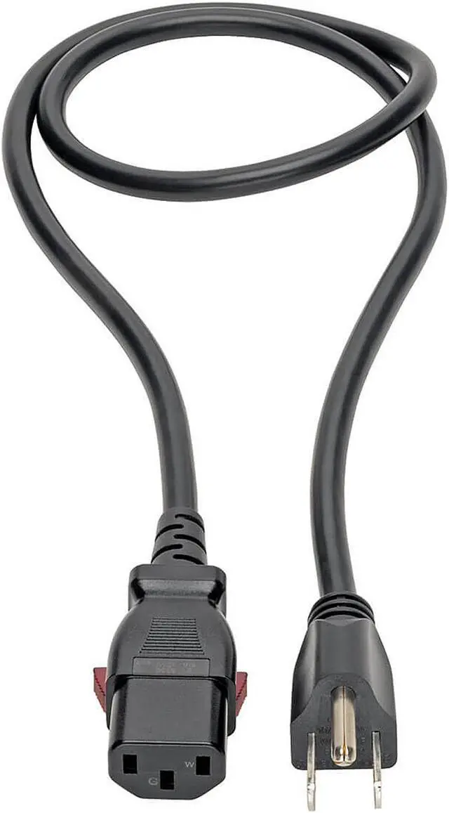 Alt view image 2 of 4 - Tripp Lite Power Extension Cord 5-15P to Locking C13 M/F 18 AWG 10A 3ft (P006-L03)