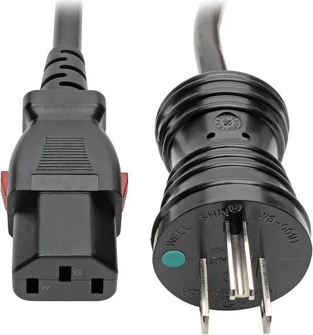 Main image of Tripp Lite Power Cord Hospital Medical 5-15P to Locking C13 M/F 10A 3ft (P006-L03-HG10)