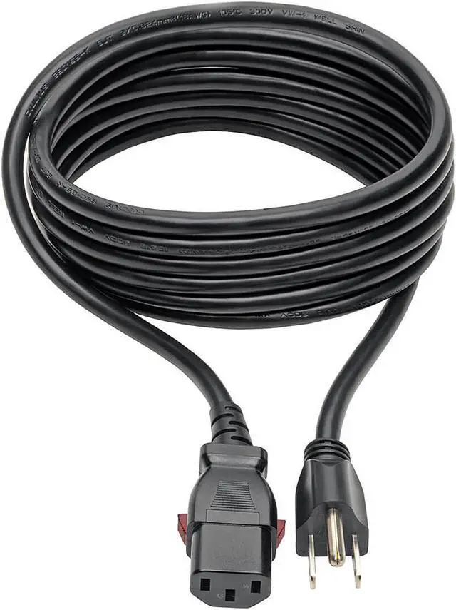 Alt view image 2 of 4 - Tripp Lite Power Extension Cord 5-15P to Locking C13 M/F 18 AWG 10A 10ft (P006-L10)