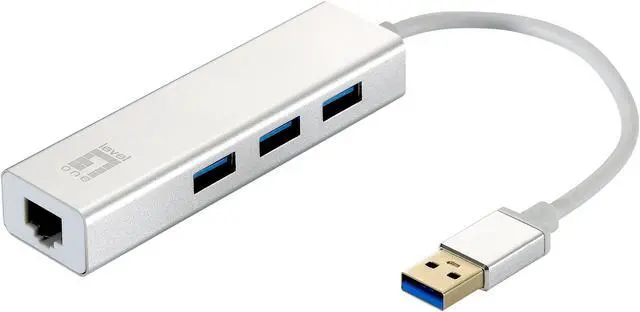 Main image of Levelone USB-0503 Gigabit USB Network Adapter with USB Hub