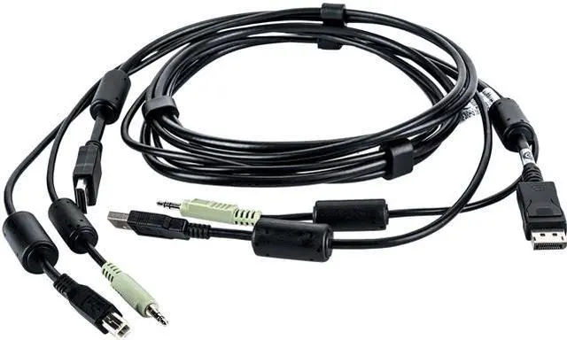 Main image of Vertiv Avocent USB Keyboard and Mouse, DisplayPort and Audio Cable, 6 ft. for Vertiv Avocent SV and SC Series Switches