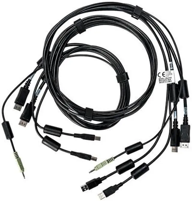 Alt view image 2 of 3 - Vertiv Avocent Dual USB Keyboard and Mouse, Dual DisplayPort and Audio Cable, 6 ft. for Vertiv Avocent SV and SC Series Switches