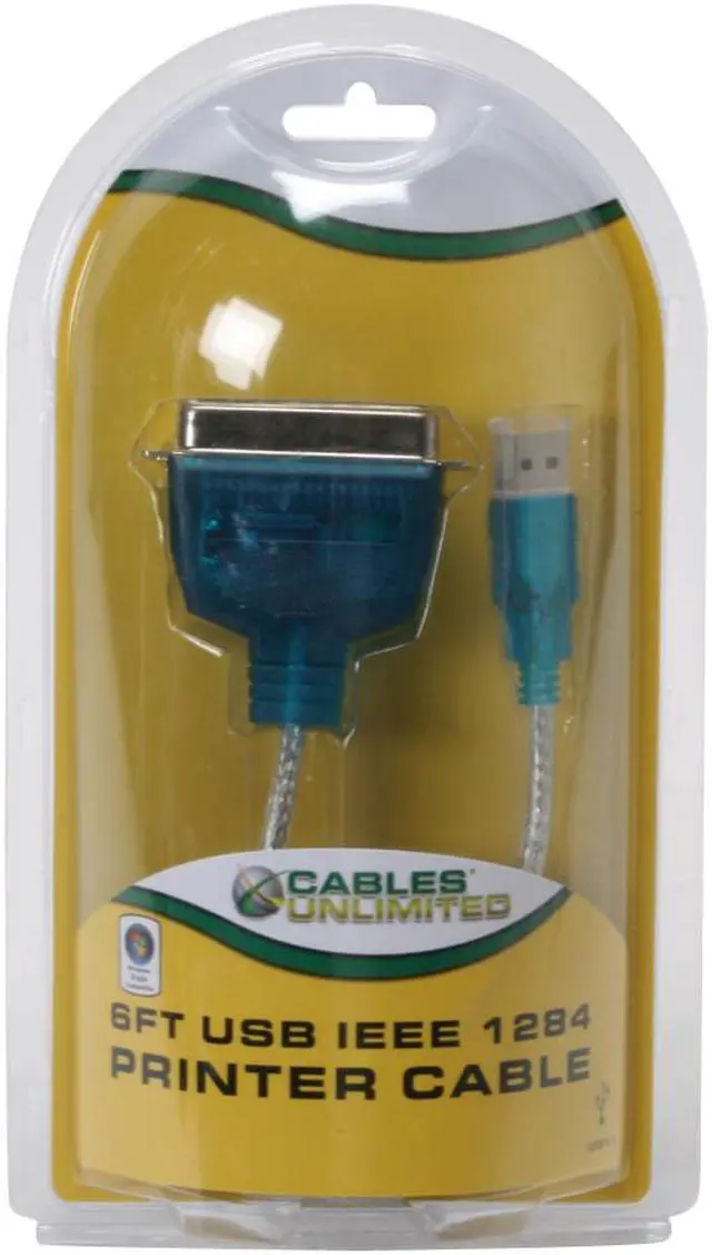 Alt view image 3 of 3 - CABLES UNLIMITED Model USB-1470-06 6 ft. USB to Centronix Parallel Printer Cable Male to Male