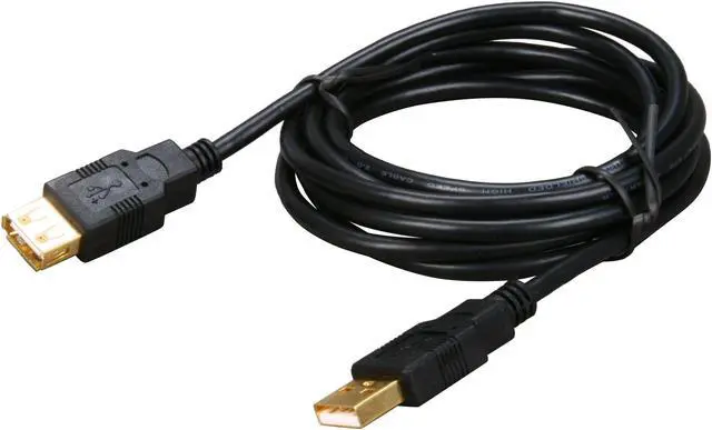 Alt view image 2 of 3 - CABLES UNLIMITED USB-5105-02M Black USB 2.0 Gold Connector Extension Cable
