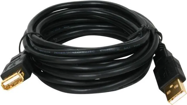 Alt view image 2 of 3 - CABLES UNLIMITED USB-5105-03M Black USB 2.0 Gold Connector Extension Cable