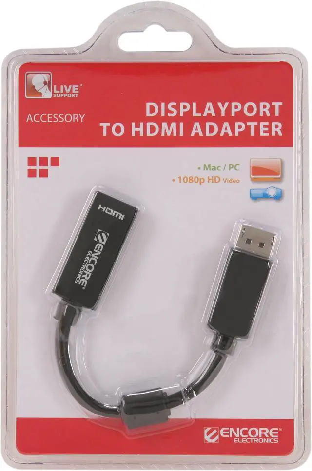 Alt view image 4 of 4 - Encore ENCA-DH DisplayPort to HDMI Adapter
