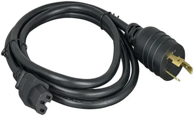 Alt view image 2 of 2 - Nippon Labs L6-20P / C15 High Voltage / High Current Power Cord, NEMA L6-20P to IEC-60320-C15, SJT, 14 AWG., 15A, 250V, Black 15 ft. Power Cable