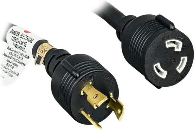 Main image of Nippon Labs L5-30P / L5-30R Heavy Duty Power Extension Cord, NEMA L5-30P to NEMA L5-30R, SJT, 10 AWG., 30A, 125V, Black 3 ft. Power Cable