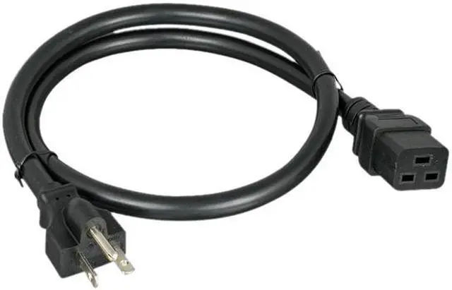 Alt view image 2 of 2 - Nippon Labs 12 AWG AC Power Cord NEMA 6-20P to C19, SJT, 20A/250V, NEMA 6-20P to IEC-60320-C19, Black 3 ft. Power Cable