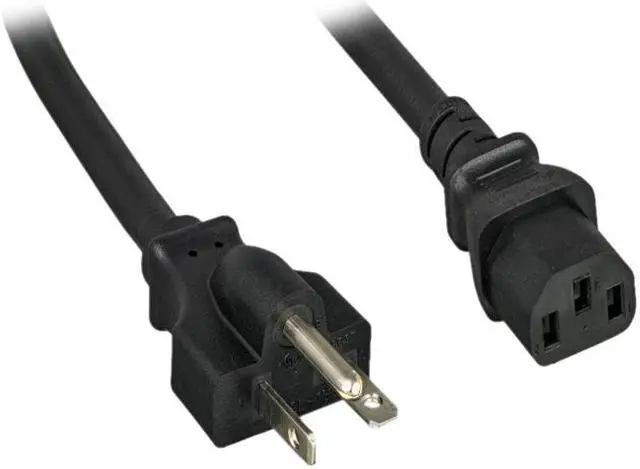 Main image of Nippon Labs 14 AWG AC Power Cord NEMA 6-20P to C13, SJT, 15A/250V, NEMA 6-20P to IEC-60320-C13, Black 3 ft. Power Cable