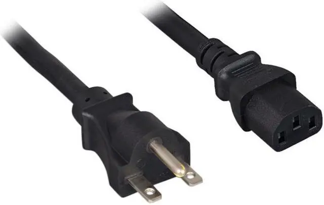 Main image of Nippon Labs 14 AWG AC Power Cord NEMA 6-15P to C13, SJT, 15A/250V, NEMA 6-15P to IEC-60320-C13, Black 8 ft. Power Cable