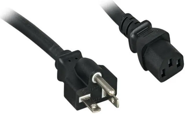 Main image of Nippon Labs 14 AWG AC Power Cord NEMA 5-20P To C13, SJT, 15A/125V, NEMA 5-20P to IEC-60320-C13, Black 8ft. Power Cable