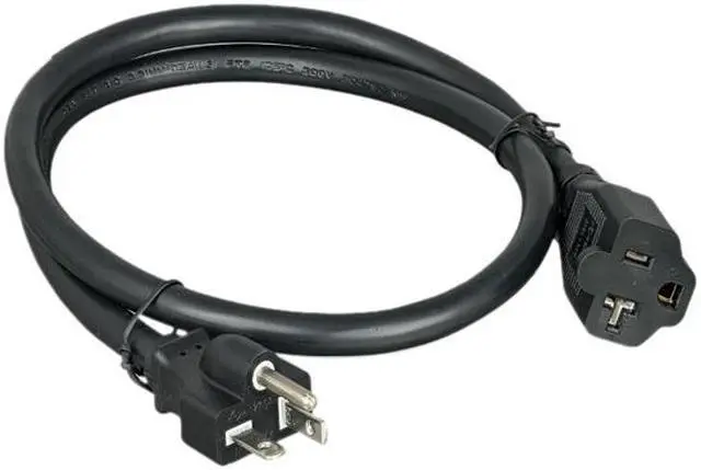 Alt view image 2 of 2 - Nippon Labs Model 30POW-10W1-520PR-10 10 ft. 12 AWG NEMA 5-20P To NEMA 5-20R, SJT, 20A,125V, Black Power Extension Cord Female to Male