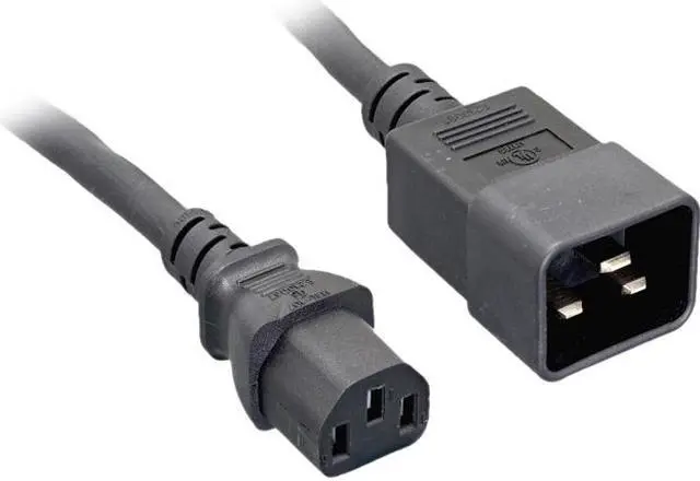 Main image of Nippon Labs 14AWG C20 To C13 Universal Jumper Power Cord, SJT 15A/250V, IEC-60320-C20 to IEC-60320-C13,Black 15FT.Power Cable